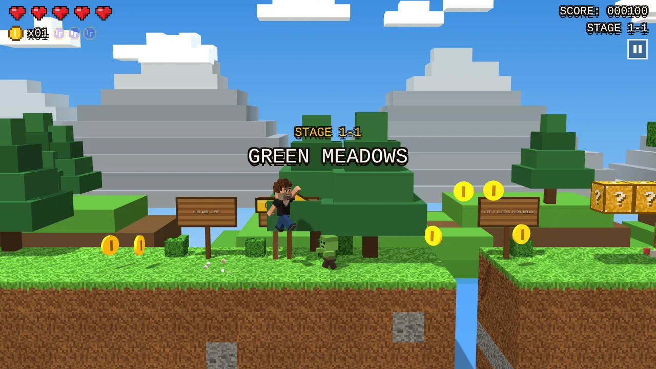 Creating Play Run gameplay: Bernardo running through Green Meadows